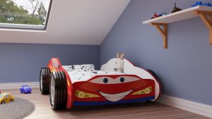 łóżko w kształcie auta